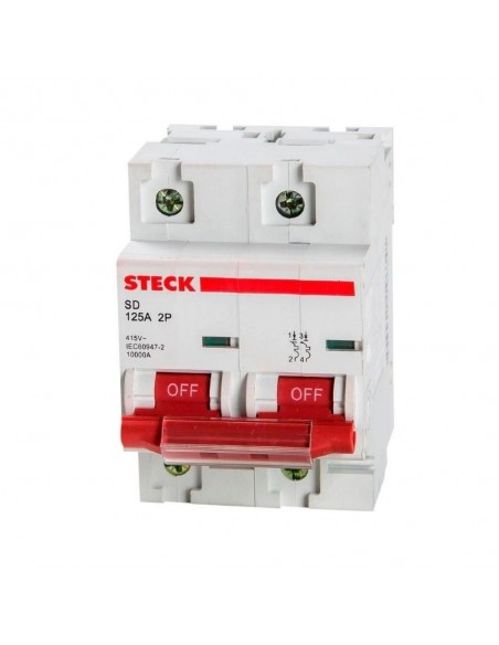 Steck Sdd2c125 Termica Din 2 X 125a 10ka Curva C (bip)