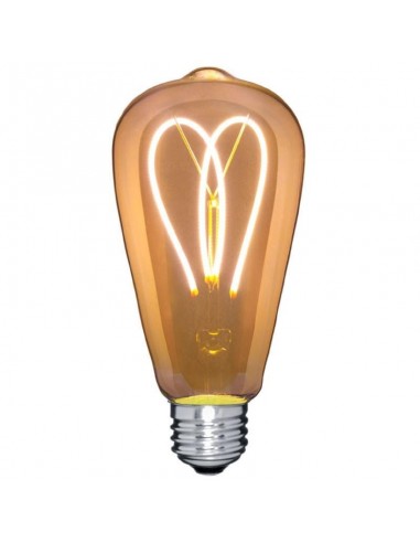 Interelec 403800 E27 St64 Vintage Led 4w/2700k Gold Antique Led Calida Boticario (- 180g Le2033/amb_)
